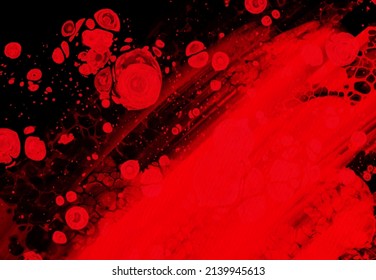 Black red ink brush stroke background. JDesign element. Vector illustration of grunge stains. Vector brushes illustration.