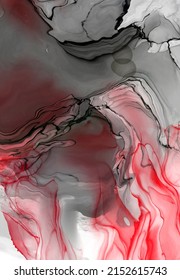 Black red ink brush stroke on white background. Design element. Vector illustration of grunge wave stains. Vector brushes illustration.