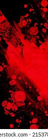 Fondo del trazo de pincel rojo negro. elemento JDesign. Ilustración vectorial de manchas de grano. El vector pinza la ilustración.