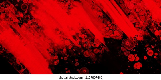 schwarz-roter Pinselstrich, Hintergrund. JDesign-Element. Vektorgrafik von Grunge-Flecken. Vektorbürsten-Illustration.