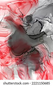 Black red ink brush stroke on white background. Design element. Vector illustration of grunge wave stains. Vector brushes illustration.