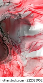 Black red ink brush stroke on white background. Design element. Vector illustration of grunge wave stains. Vector brushes illustration.