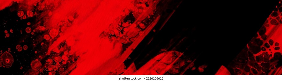 schwarz-roter Pinselstrich, Hintergrund. JDesign-Element. Vektorgrafik von Grunge-Flecken. Vektorbürsten-Illustration.
