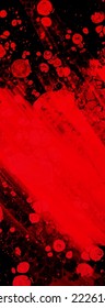 Fondo del trazo de pincel rojo negro. Elemento de diseño. Ilustración vectorial de manchas de grano. El vector pinza la ilustración.