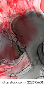 Schwarz-roter Pinselstrich auf weißem Hintergrund. Design-Element. Vektorgrafik von Grunge-Wellenflecken. Vektorbürsten-Illustration.