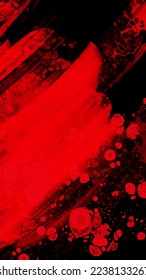 Black red ink brush stroke background. JDesign element. Vector illustration of grunge stains. Vector brushes illustration.