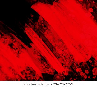 Fondo del trazo de pincel rojo negro. elemento JDesign. Ilustración vectorial de manchas de grano. El vector pinza la ilustración.