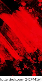 Fondo de pincelada de tinta roja negra. Elemento JDesign. Ilustración vectorial de las manchas de grunge. Ilustración de pinceles vectoriales.