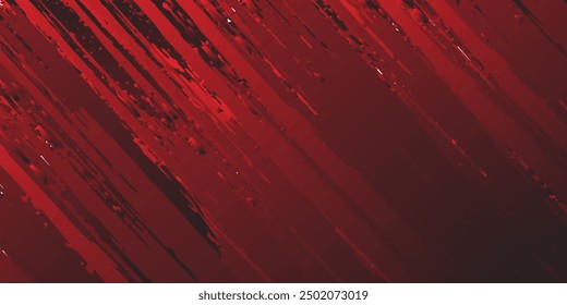 Trazo de pincel de tinta roja negra sobre fondo blanco. Estilo japonés. Ilustración vectorial de manchas de ondas grunge. Ilustración de pinceles de Vector.