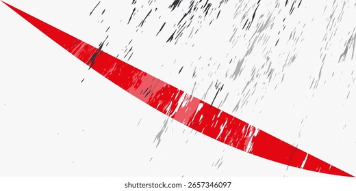 Trazo de pincel de tinta roja negra sobre fondo blanco. Estilo japonés. Ilustración vectorial de manchas de ondas grunge. Ilustración de pinceles de Vector.