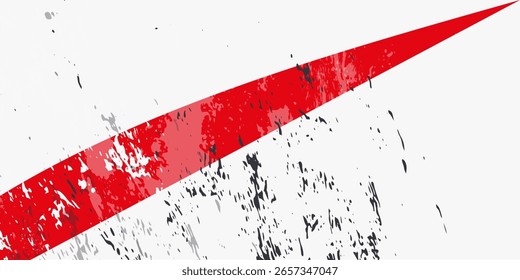 Black red ink brush stroke on white background. Japanese style. Vector illustration of grunge wave stains.Vector brushes illustration.