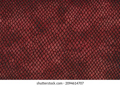 Black and red leather snakeskin cement wall