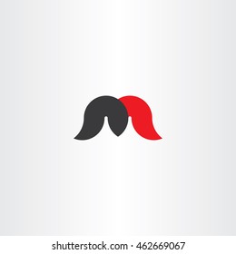 black red letter m logotype sign icon vector