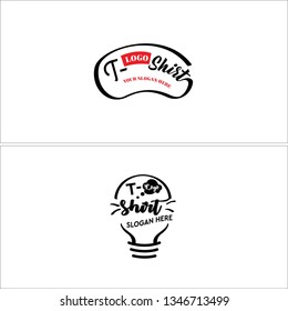 Black red line art lamp bulb swash combination mark logo design concept suitable for t shirt consulting night light