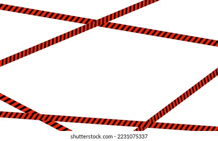 Black and red line striped. Warning tapes. Danger signs. Caution ,Barricade tape, Do not cross, police, scene barrier tape.Vector illustration