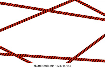 Black and red line striped. Warning tapes. Danger signs. Caution ,Barricade tape, Do not cross, police, scene barrier tape.Vector illustration