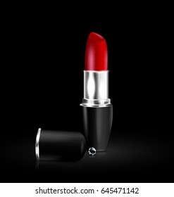 black and red lipstick