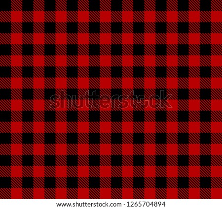 Black and red Lumberjack plaid seamless pattern.Texture from rhombus/squares for-plaid,tablecloths, clothes, shirts, dresses, paper, bedding, blankets and other textile products.vector background.
