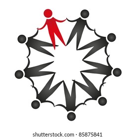 black and red men signs isolated over white background. vector