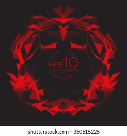 Black and Red Mesh Vector Background | EPS10 Design