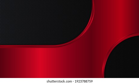 Black and red metal background. Abstract vector illustration