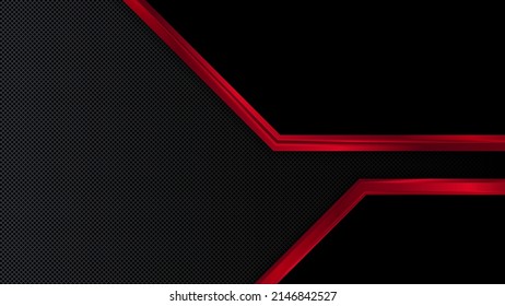 Black and red metal background. Abstract vector illustration