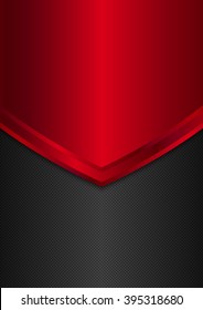 Black and red metal background. Brochure Flyer design A4 size. Vector illustration EPS10