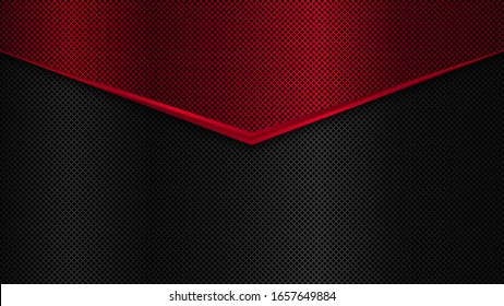 Black and red metal  texture background. Vector illustration