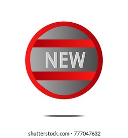 black and red New sticker label button badge web banner isolated background