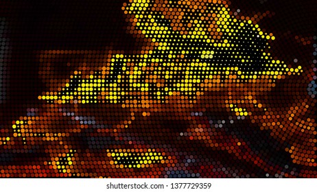 Black Red and Orange Dots Background
