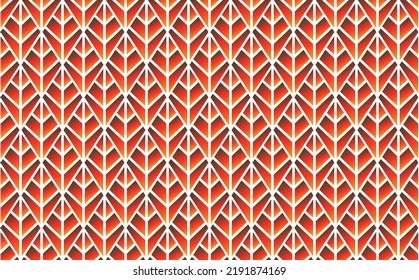 Black, red and orange gradient colored rhombus vector tiled pattern shaped like leaves. Colorful colored pattern. Suitable for fabric, textiles, cover, banner, and wallpaper.
