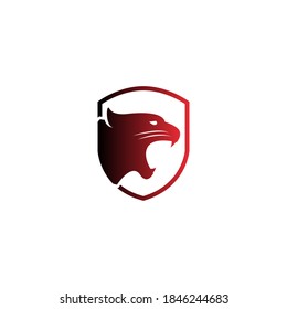 Black Red Panther Head Vector Illustration For Logo