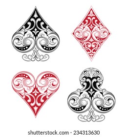 Black and Red Playing Card Ornamental