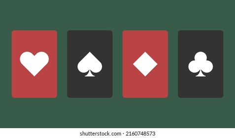 Black Red Playing Cards Separated Each Stock Vector (Royalty Free ...