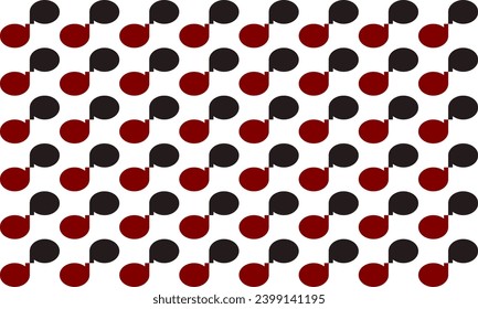 El círculo de los puntos polka rojo y negro sobre el fondo blanco para el fondo y la plantilla de fondo. diseño de estilo sin interrupciones para impresión de tejidos