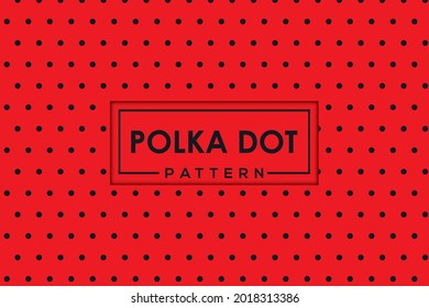 Diseño de fondo de patrón sin foco del punto de la polka roja negra