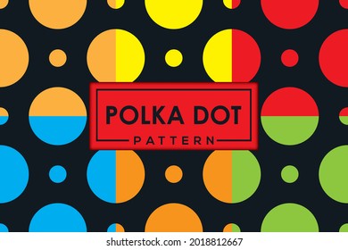 Black Red Polka dot Seamless Pattern Background Design