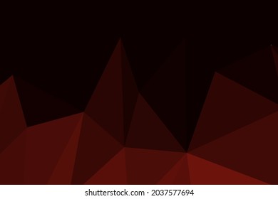 Schwarz-rote polygonale Illustration, die aus Dreiecken besteht. Geometrischer Hintergrund im Origami-Stil mit Farbverlauf. Dreieckiges Design für Ihr Unternehmen.