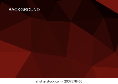 Black red polygonal illustration, which consist of triangles. Geometric background in Origami style with gradient. Triangular design for your business.