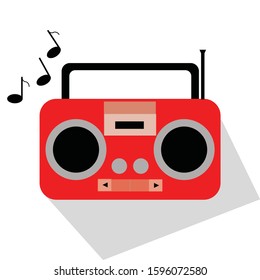 black and red radio 