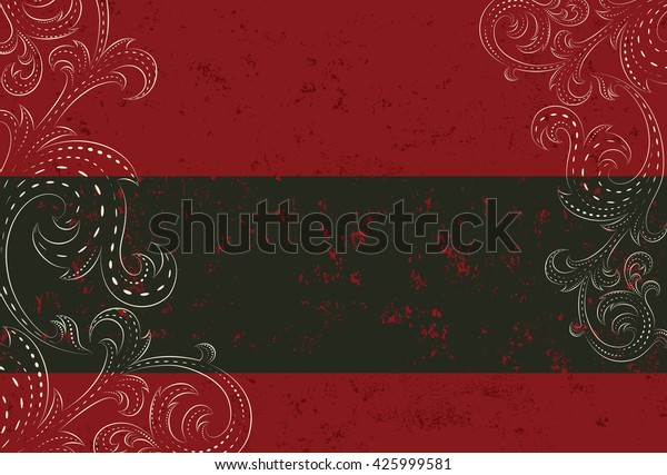 Black red scroll\
background\
Textured ornate frames, decorative ornaments, flourish\
and scroll elements