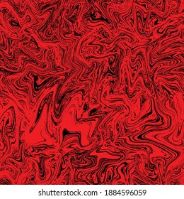 Black and red seamless abstract marble pattern, wood texture, watercolor marble pattern. 