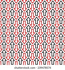 Black red seamless arrow pattern background