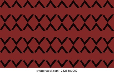 Preto e vermelho padrão sem costura em branco, Zig zag chevron azulejo branco repete padrão sem costura design de imagem completa para impressão de tecido, diamante tira horizontal