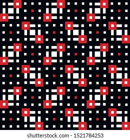 Black and red seamless pattern. Texture for plaid, tablecloths, clothes, shirts, dresses, paper, bedding, blankets, quilts and other textile products. Vector illustration EPS 10