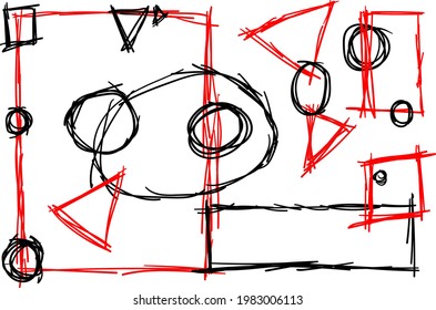 black and red shape background, eps 10 vector