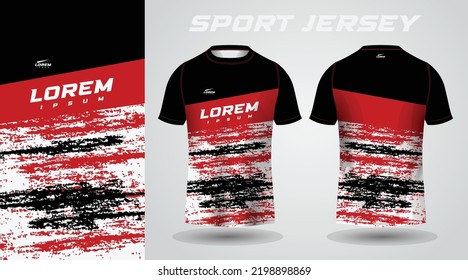 black red shirt sport jersey design