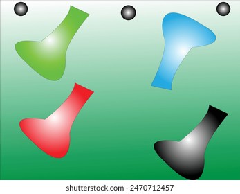 Black, red, sky blue, white, green, yellow and purple  color combination gradient background design.