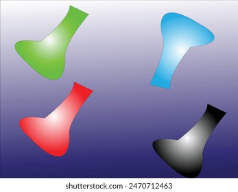 Black, red, sky blue, white, green, yellow and purple  color combination gradient background design.