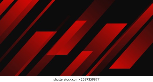 Plano de fundo esporte vermelho preto com linha de velocidade diagonal e forma.	